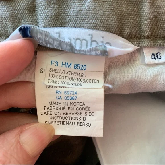 SOLD!  Columbia Brush Pants Mens 40 x 32 Green Tan Outdoor Hunting Field Work - Picture 12 of 13